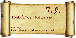 Tombácz Julianna névjegykártya